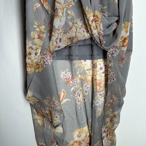 Jessica Simpson Maternity Floral Print Maxi Dress Cold Shoulder Size Medium - Picture 7 of 10